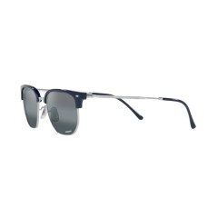 Ray-Ban RB 4416 New Clubmaster 6656G6 Bleu Sur Argent