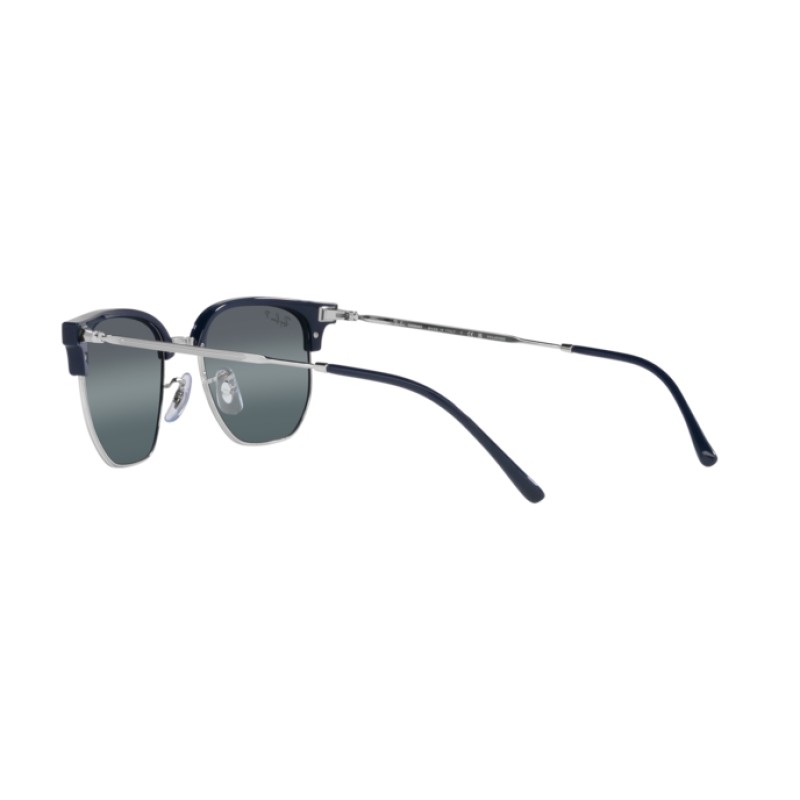Ray-Ban RB 4416 New Clubmaster 6656G6 Bleu Sur Argent