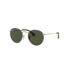 Ray-Ban RB 3475Q Round Craft 919431 Jeans D'or / Bleu