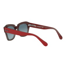 Ray-Ban RB 2186 State Street 12963M Rouge Sur Gris Transparent