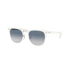 Ray-Ban RB 3716 Clubmaster Metal 90883F Argent Sur Blanc