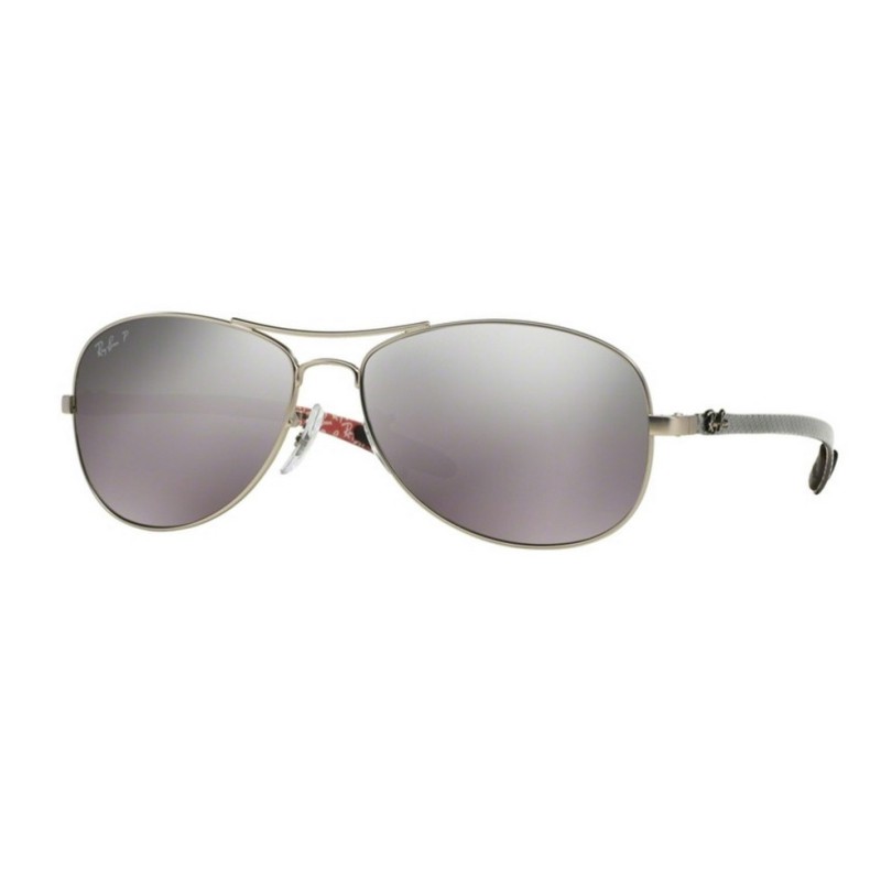 Ray-Ban RB 8301 019-N8 Carbon Fibre Polarisee Argent Opaque