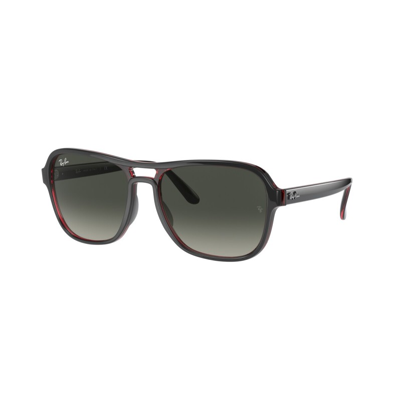 Ray-Ban RB 4356 State Side 660571 Gris Transparent Rouge Gris