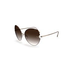 Silhouette 8182 Rimless Shades Fisher Island 7530 Or - Marron Foncé