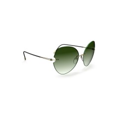 Silhouette 8182 Rimless Shades Fisher Island 8540 Champagne - Vert Mousse