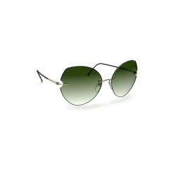 Silhouette 8182 Rimless Shades Fisher Island 8540 Champagne - Vert Mousse