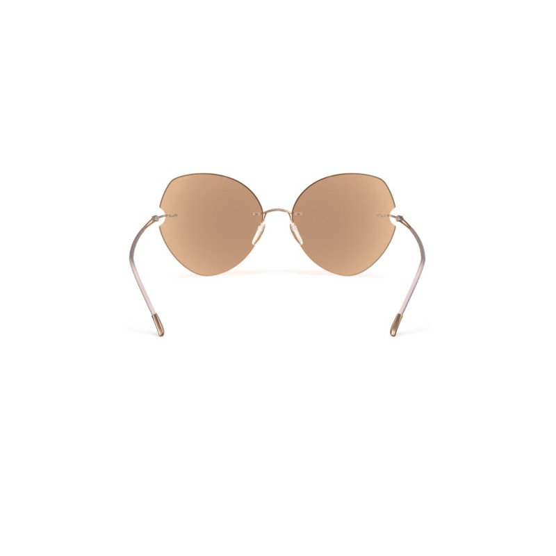 Silhouette 8182 Rimless Shades Fisher Island 3530 Or Rose - Beige Clair