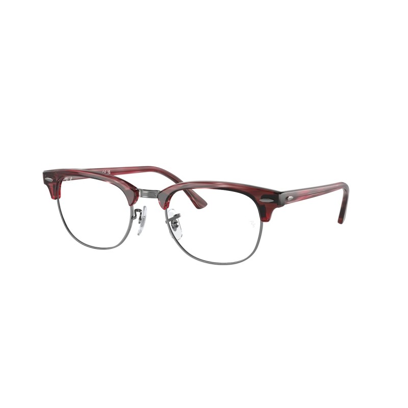 Ray-Ban RX 5154 Clubmaster 8376 Rayé Rouge