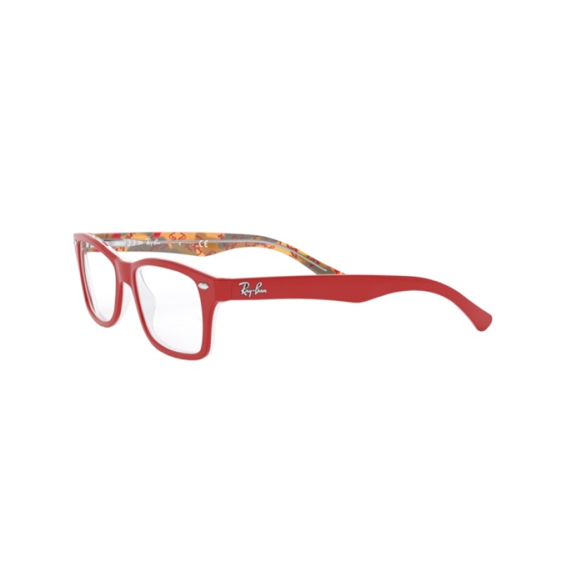 Ray-Ban Junior RY 1531 - 3804 Rouge Sur Texture Rouge Brun