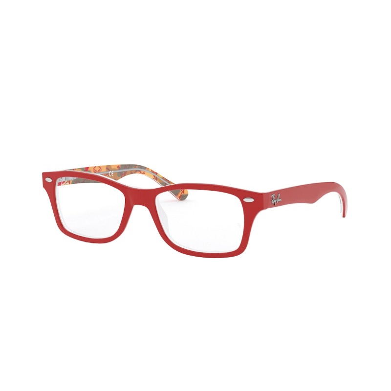 Ray-Ban Junior RY 1531 - 3804 Rouge Sur Texture Rouge Brun