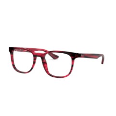 Ray-Ban RX 5369 - 8054 Rayé Rouge