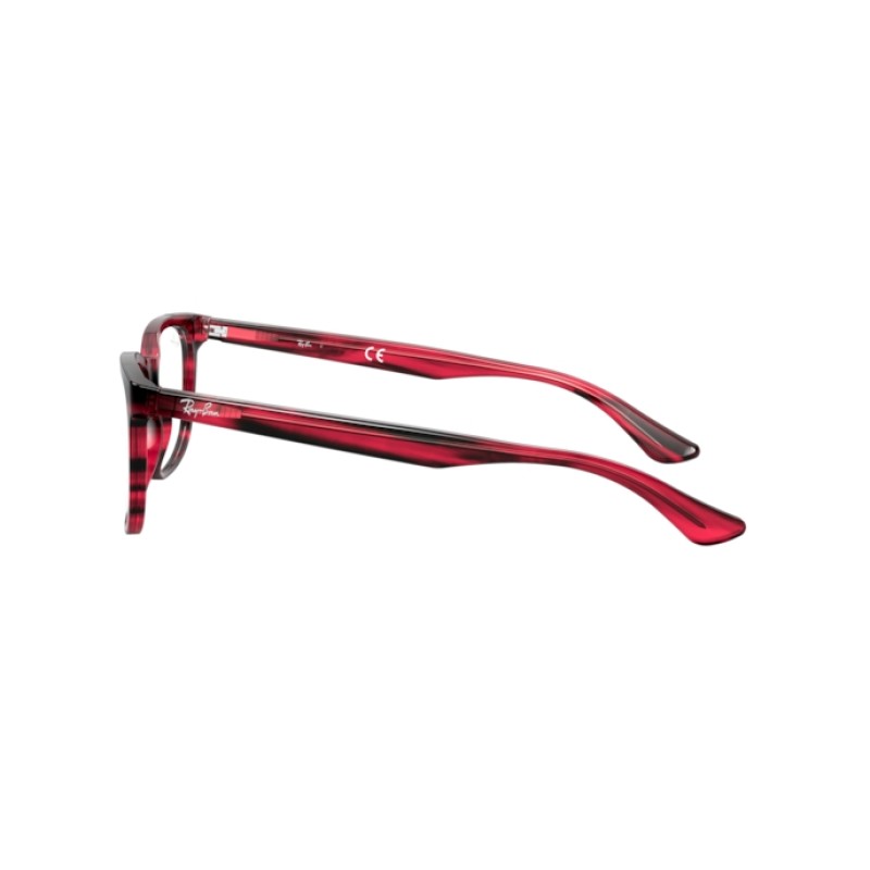 Ray-Ban RX 5369 - 8054 Rayé Rouge