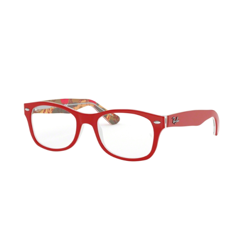 Ray-Ban Junior RY 1528 - 3804 Rouge Sur Texture Rouge Brun